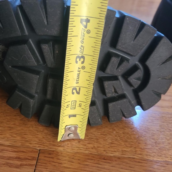 Steve Madden Black Studded Combat Boots size 9 zip lace up punk - Picture 9 of 16